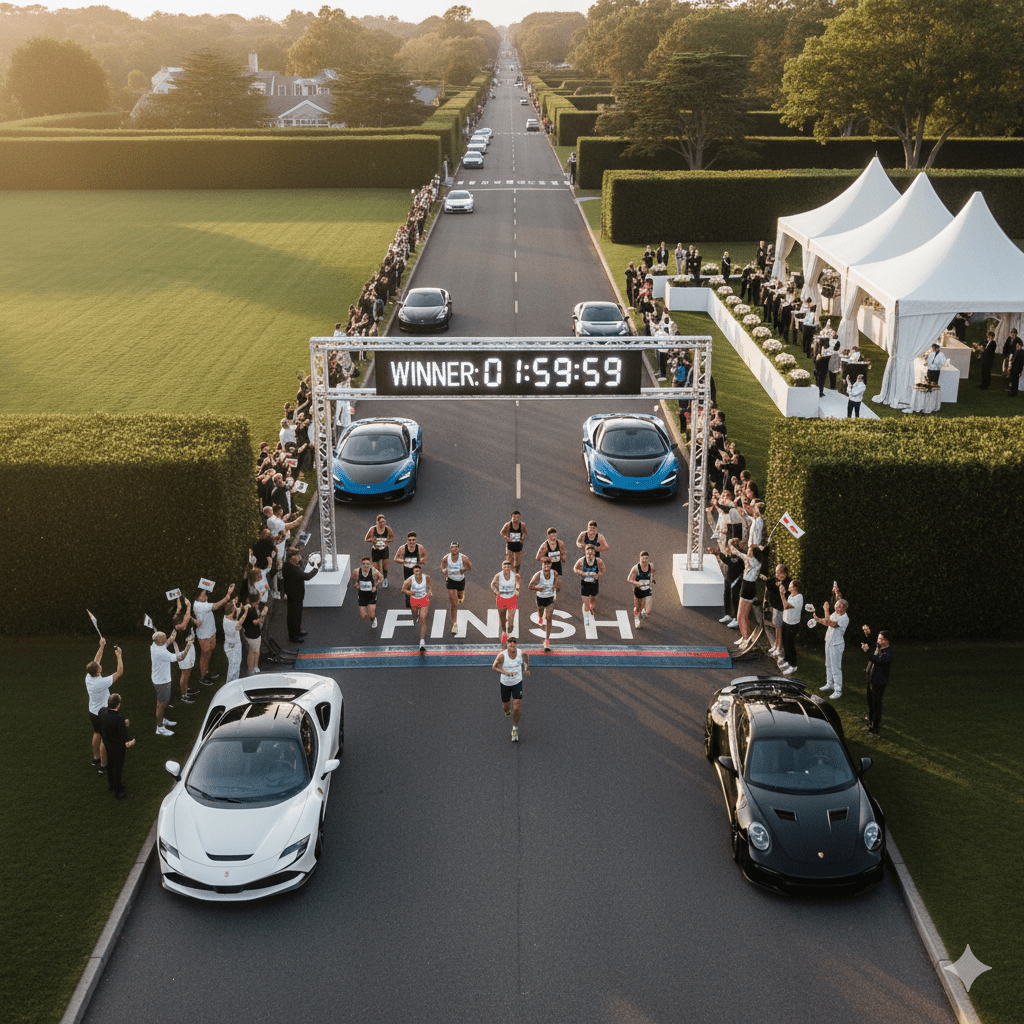 Elite Marathon Performance Data and Luxury Lifestyle Intersection