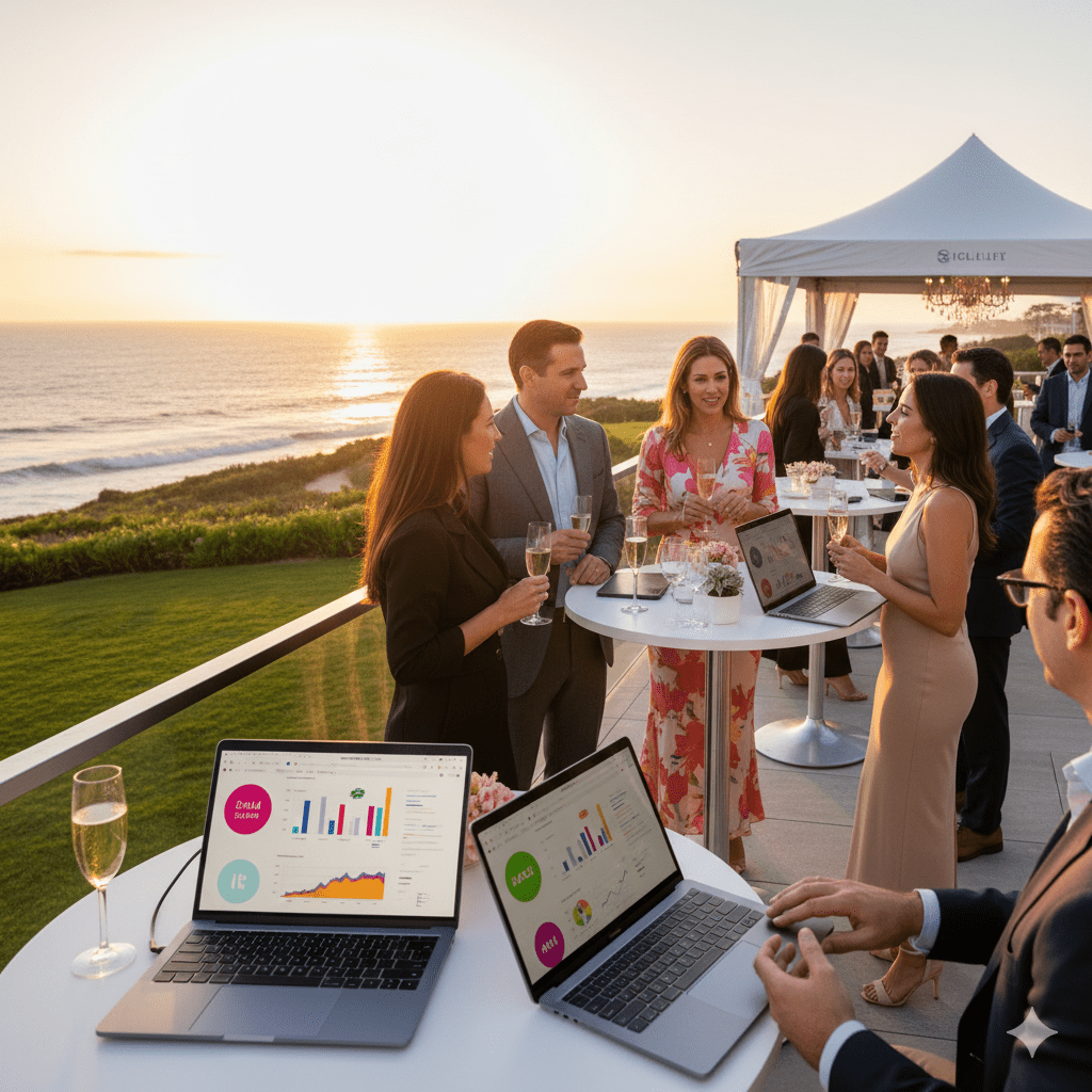 Luxury tech networking event at Hamptons Tech Week with entrepreneurs and investors