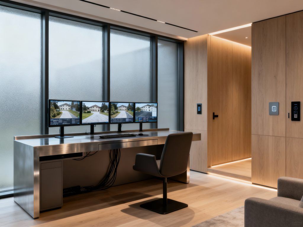 Ultra high net worth families privacy protection system showing integrated security monitoring in luxury residence