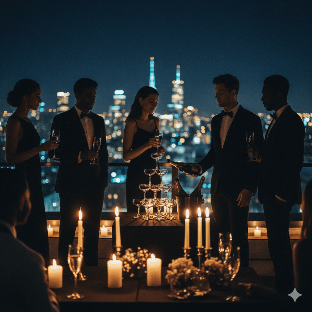 Exclusive speed dating event at a private Manhattan club with skyline views