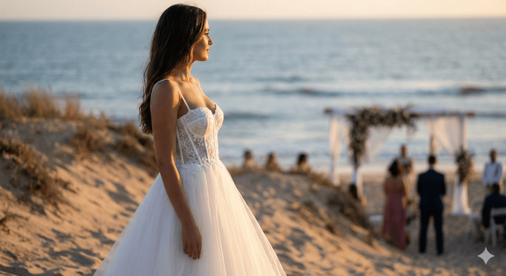 Corset Wedding Dress: Engineering the Perfect Silhouette for Your Oceanfront Ceremony