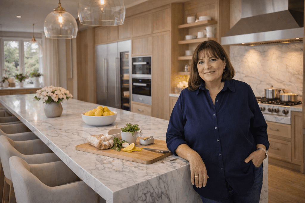 Ina Garten in a bright kitchen