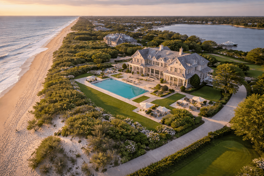 Golden hour at Southampton estate