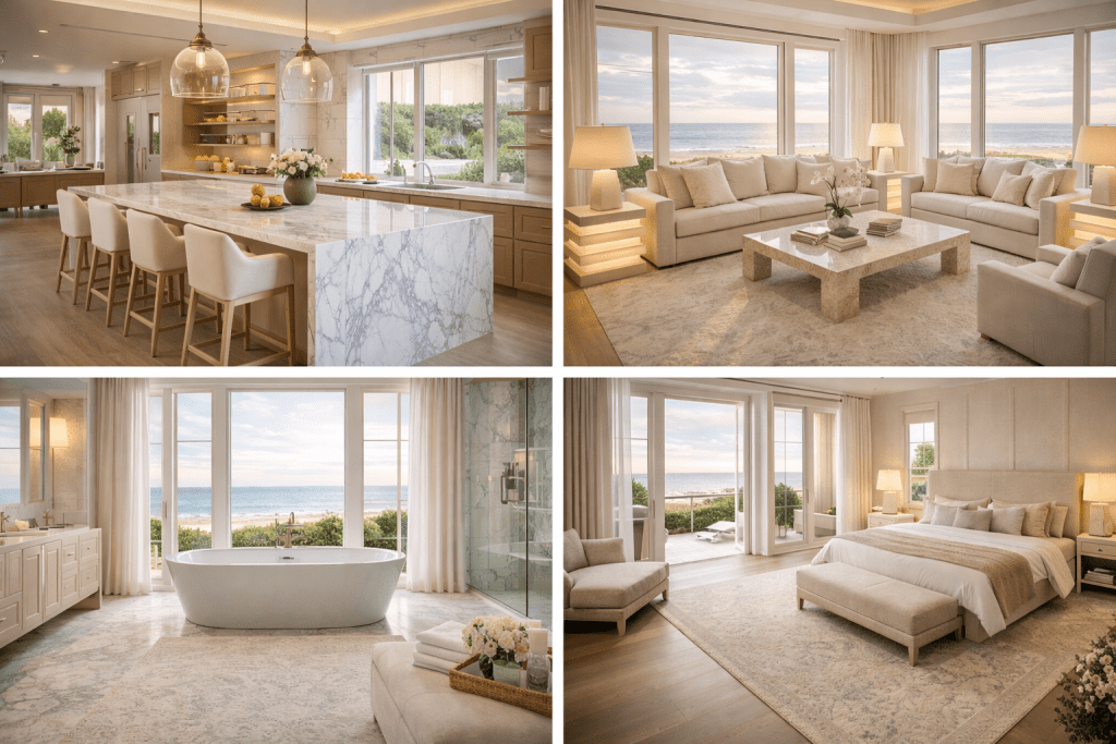 Luxurious home interiors collage