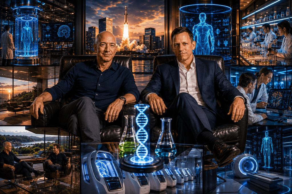 Jeff Bezos and Peter Thiel