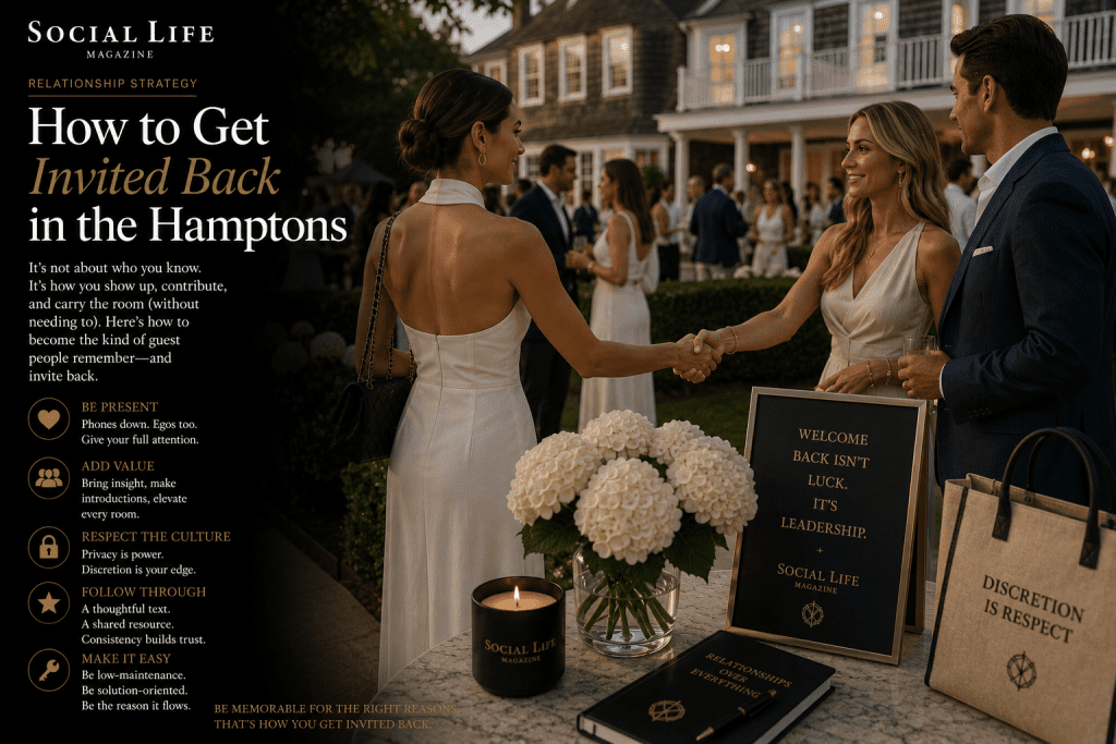 How to get invited back in the Hamptons